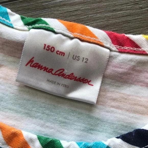Hanna Andersson Rainbow Tiered Tank Dress Girls Size 12 - Picture 7 of 9